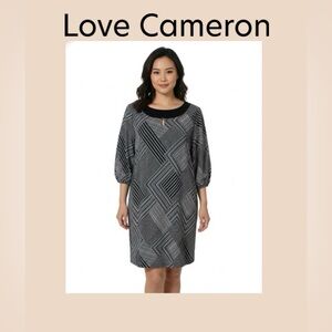 Love Cameron Women’s Long Sleeve Shift Dress Size 3X
